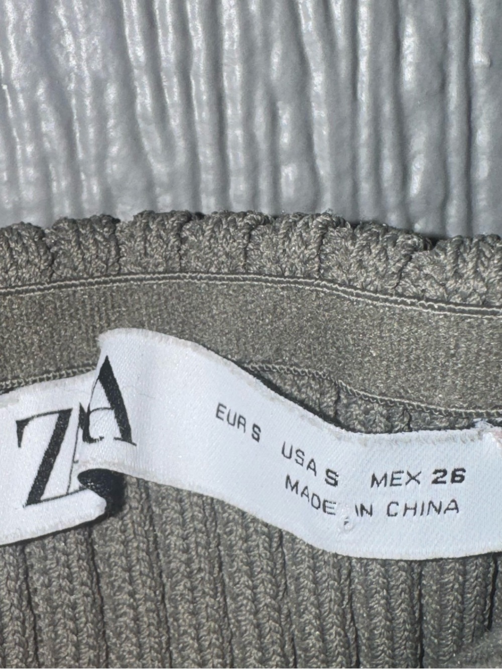 Zara Olive Ribbed Fold-Over Cowl Sweater - Picture 3 of 4